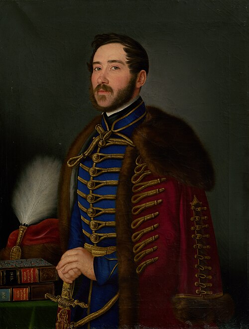 Podobizeň hodnostára (gróf Ladislav Csáky ?), 1848, Josef Czauczik