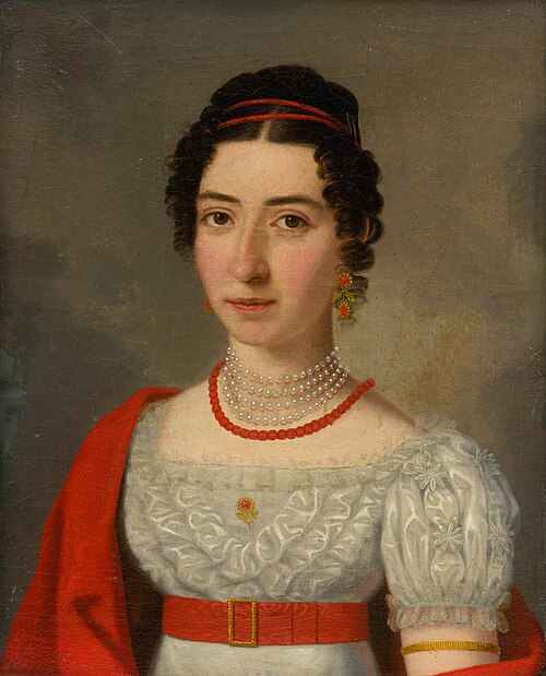 Podobizeň Agnesy Okolicsányi rod. Spielenbergerovej, 1826, Josef Czauczik