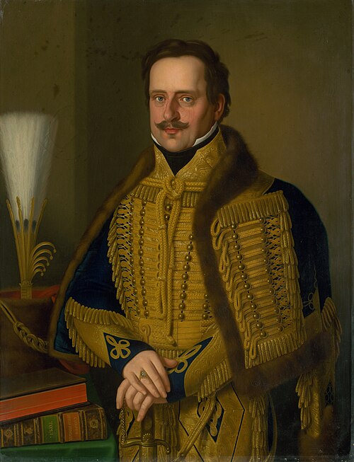 Portrét spišského župana grófa Karola Csákyho v slávnostnej uniforme, 1830, Josef Czauczik