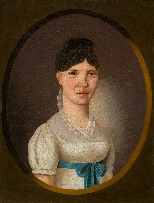 Podobizeň mladej ženy v bielom šate, 1802, Josef Czauczik