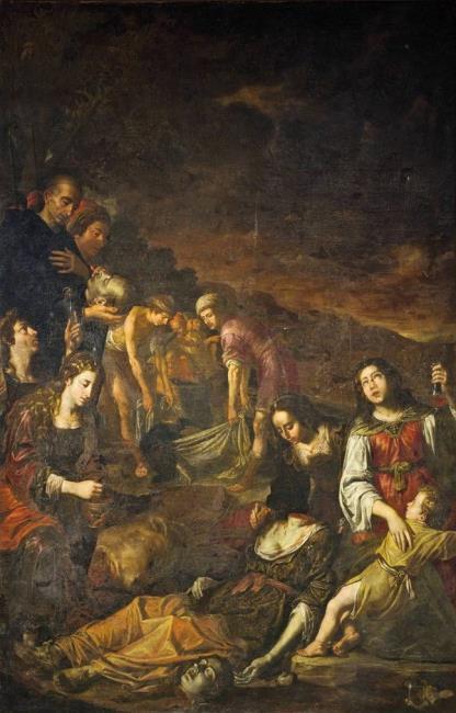 Discovery of the bodies of St. Placidus and company, 1635, Jean van Houbracken