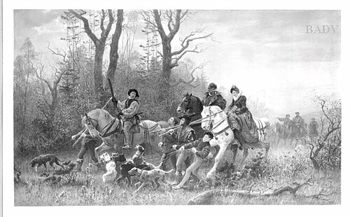 Aufbruch zur Jagd, 1888, Wilhelm Carl Räuber