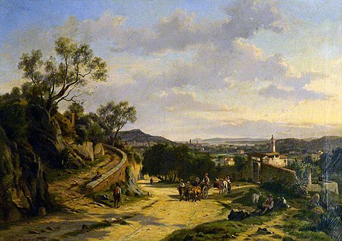Paysage méditerranéen, 1861, Adolphe Viollet-le-Duc
