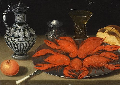 Still Life with Crabs, Jug and Rummer, 1600, Gotthardt Wedig