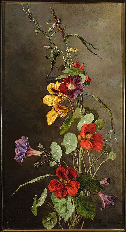 Flowers – Nasturtiums, 1895, Maria Klass-Kazanowska