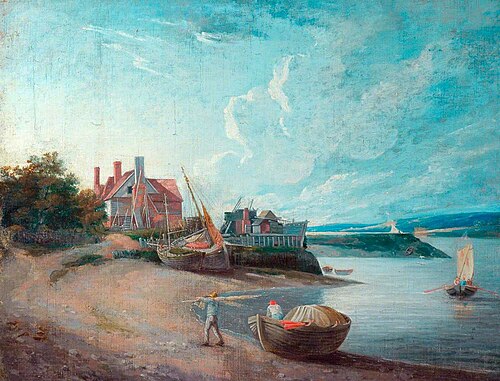 River Scene with Boats, 1815, Augustus Wall Callcott