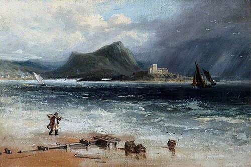 Coast Scene with a Shrimper, , Augustus Wall Callcott