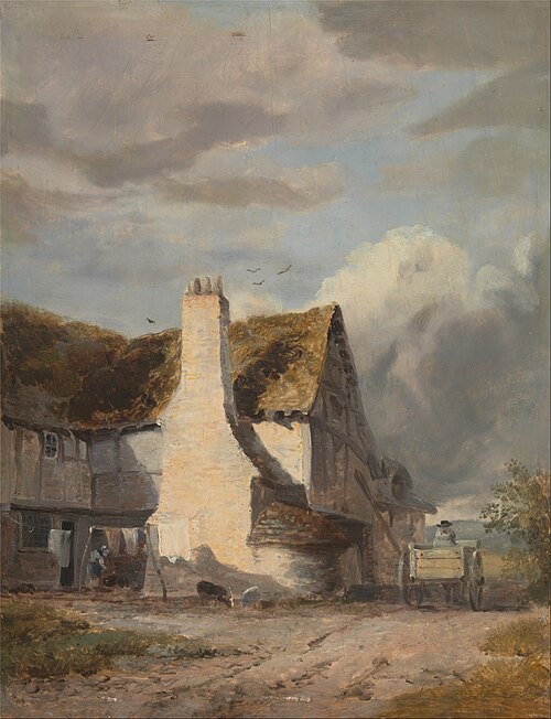 Cottage by a country lane, 1820, Augustus Wall Callcott