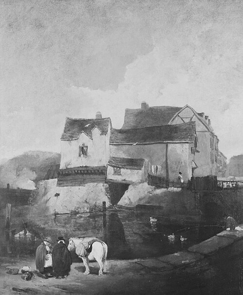Old Houses at Shrewsbury, 1804, Augustus Wall Callcott