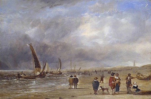 The Shore at Scheveningen (after Willem van de Velde), 1825, Augustus Wall Callcott