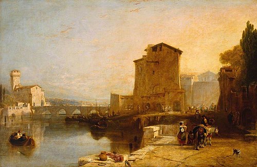 Entrance to Pisa from Leghorn, 1833, Augustus Wall Callcott