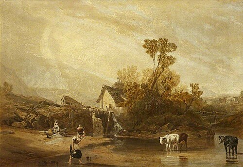 A Mill near Llangollen, North Wales, 1811, Augustus Wall Callcott