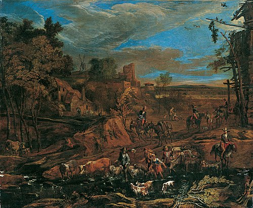 Autumn landscape, 1708, Johann Graff