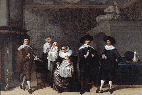 Group portrait of the Cromstrien family, 1637, Laurentius de Neter