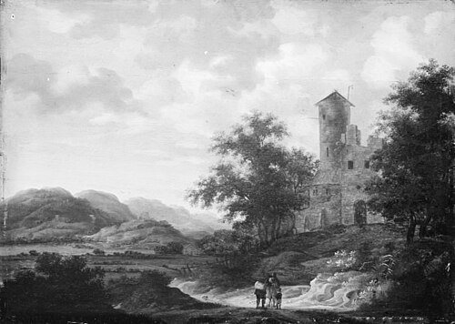 Landscape with Mountains and Ruins, 1660, P. Coiffre