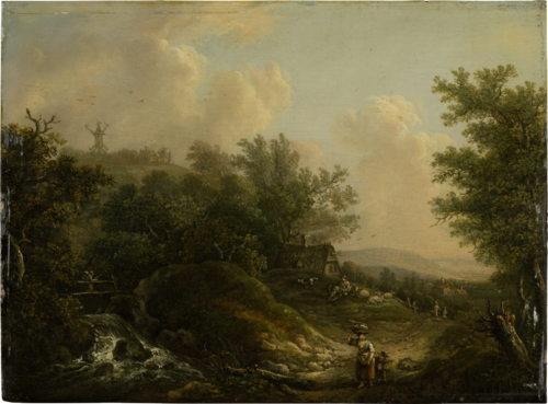 Landscape with a Brook and Hikers, 1782, Johann Peter Neef