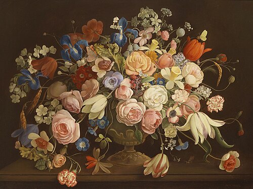 Large decorative Flower Still-life, 1897, Anton Müller
