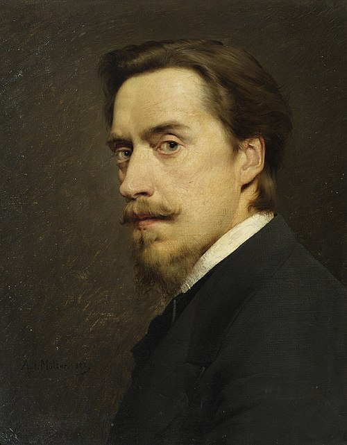 Selbstbildnis, 1882, Anton Müller