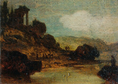 Landschaft mit Ruine, , Joseph Hasslwander