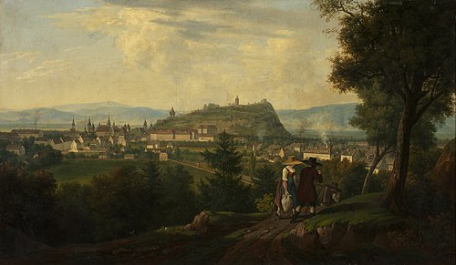 Graz mit Schlossberg, 1829, Alois von Saar