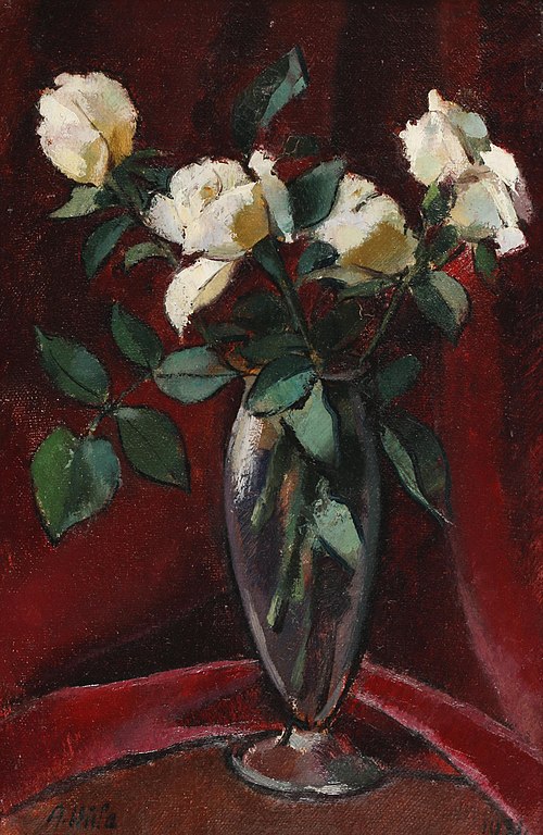 Rosenstrauß in Vase, 1931, Anton Hula