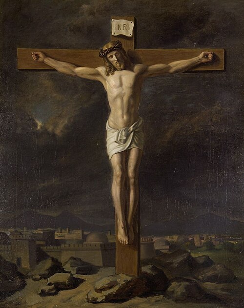 Kruzifixus in Landschaft, , Friedrich Hasslwander