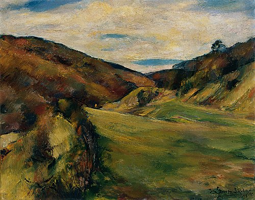 Wiese am Dreimarkstein in Sievering, 1919, Egge Sturm-Skrla