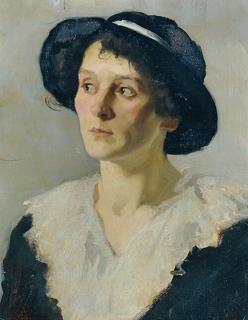 Dame mit schwarzem Hut, 1927, Josef Wawra