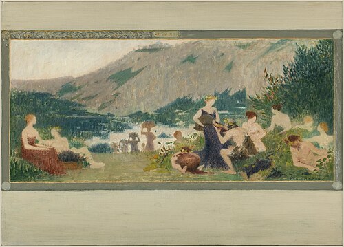 Esquisse pour la mairie de Bagnolet : L'automne, 1893, Henri Rachou