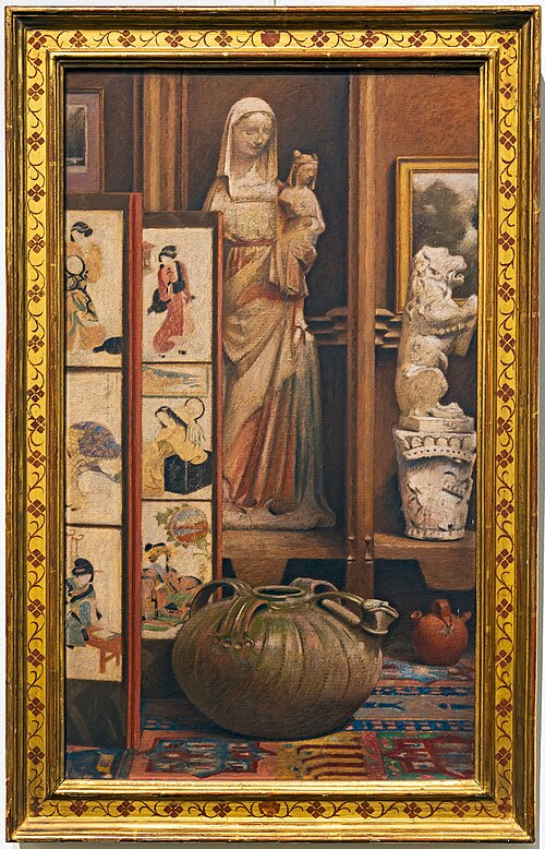 Composition with Japanese screen, , Henri Rachou