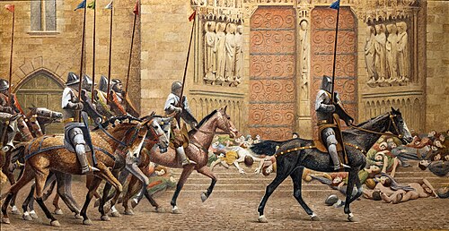 How Monseigneur le Dauphin entered Paris  (More advanced sketch), 1887, Henri Rachou