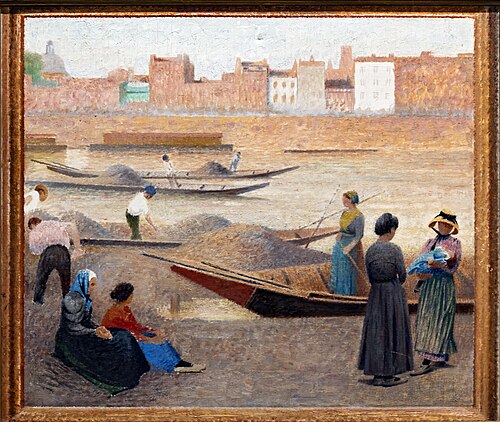 Around the sand fishermen  (study for the foyer of the Théâtre du Capitole), 1902, Henri Rachou