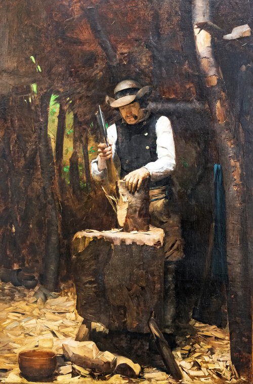 Le Sabotier breton, 1883, Henri Rachou