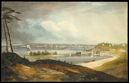 New York from the Heights near Brooklyn, 1820, William Guy Wall