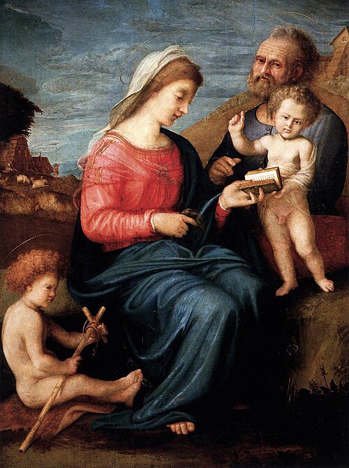 Holy Family with the Infant Saint John the Baptist, 1517, Piero di Cosimo