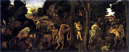 A Hunting Scene, 1500, Piero di Cosimo