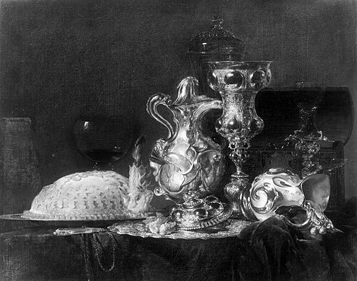 Still life with a golden goblet, 1657, Willem Kalf