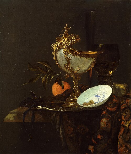 Nautilus shell (Stilleben mit Nautiluspokal), 1660, Willem Kalf