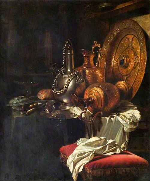 Ewers, Basins and a Pilgrim Flask, , Willem Kalf