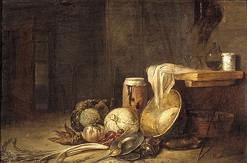 kitchenpiece, 1666, Willem Kalf