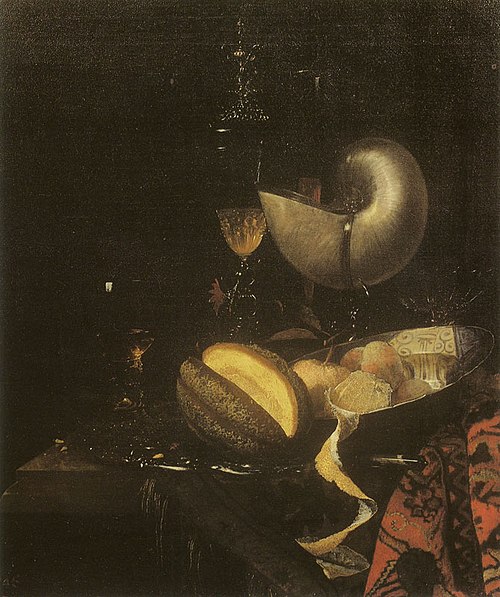Still Life with Fruit and a Nautilus Cup, 1660, Willem Kalf