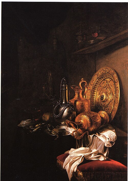 Pronk still life, 1643, Willem Kalf