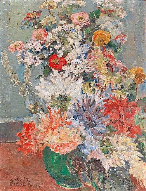Sommerblumenstrauß, 1936, August Rieger