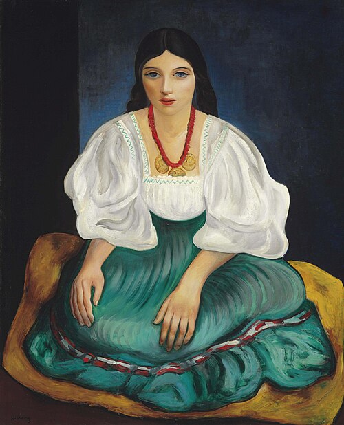 Jeune fille à la jupe verte, 1928, Moïse Kisling