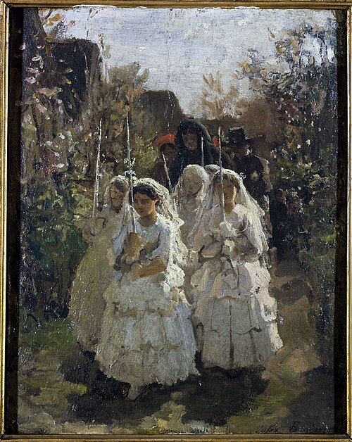 Les communiantes à Courrières, 1855, Jules Breton