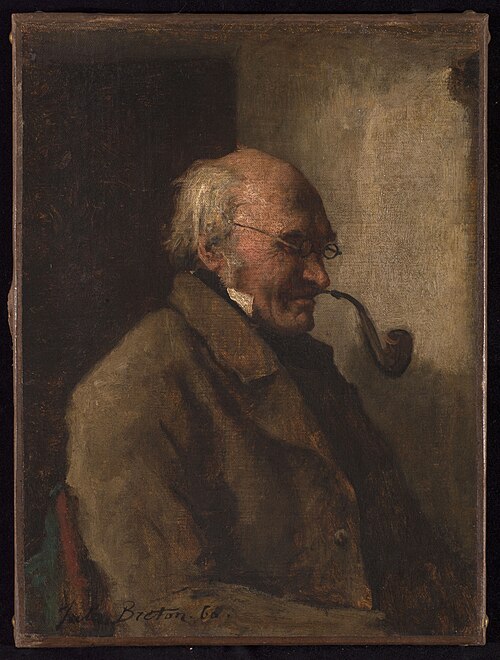 L'homme à la pipe, 1860, Jules Breton