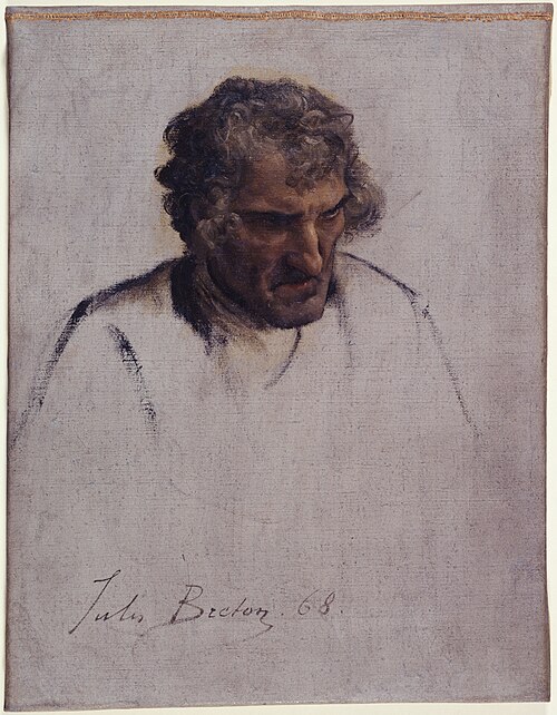 Tête de Breton, étude pour le Pardon, 1868, Jules Breton