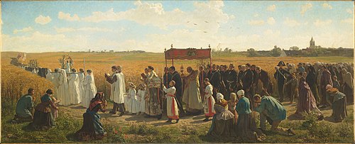 La Bénédiction des blés en Artois, 1857, Jules Breton