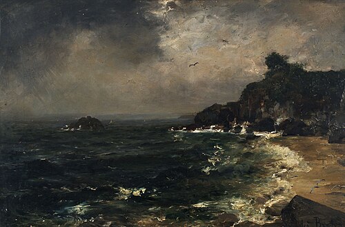 Rivage sous la tempête - Marine, , Jules Breton