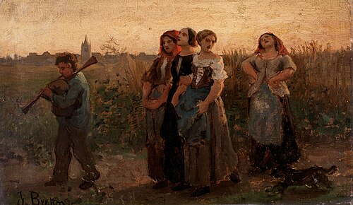Retour des champs (étude), , Jules Breton